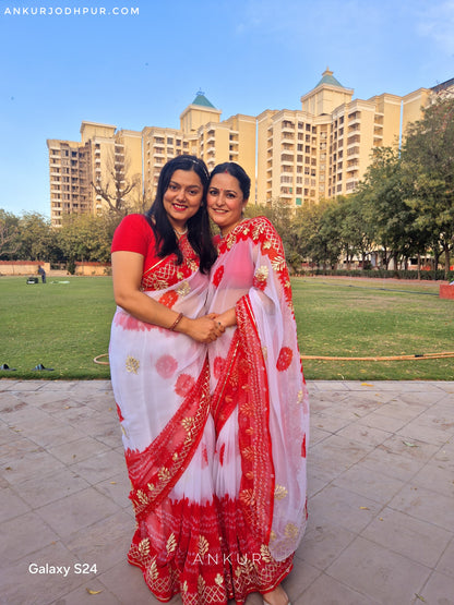 Faganiya Saree with Gotta patti border