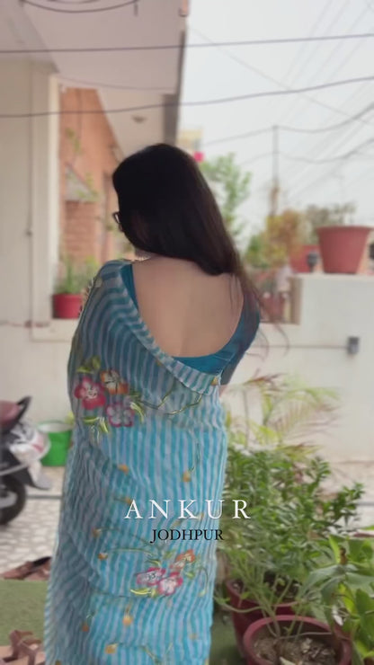 Sky Blue Ragini Lehriya